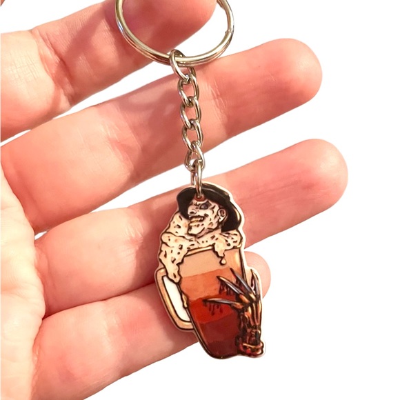 Horror Coffee/Latte Keychains - Freddy - Ghostface - Michael Myers & Jason - Picture 4 of 4
